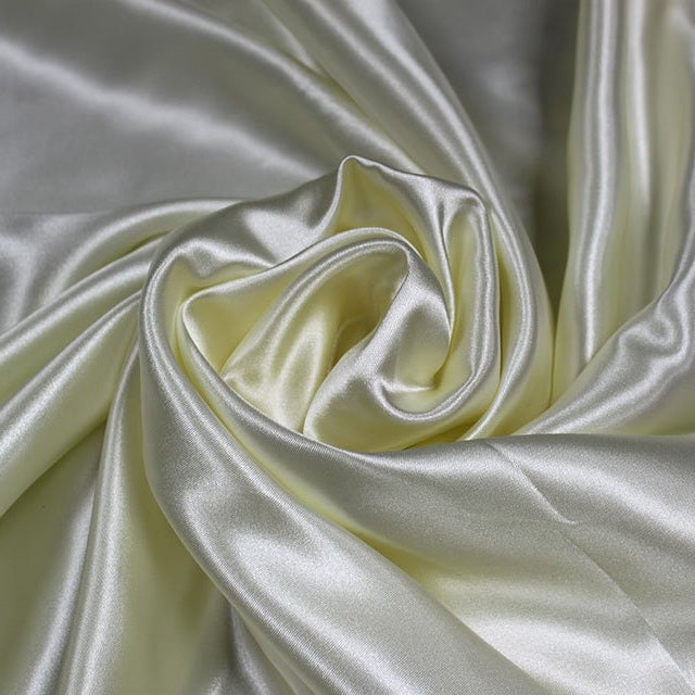 Cream Premium Polyester Satin Fabric