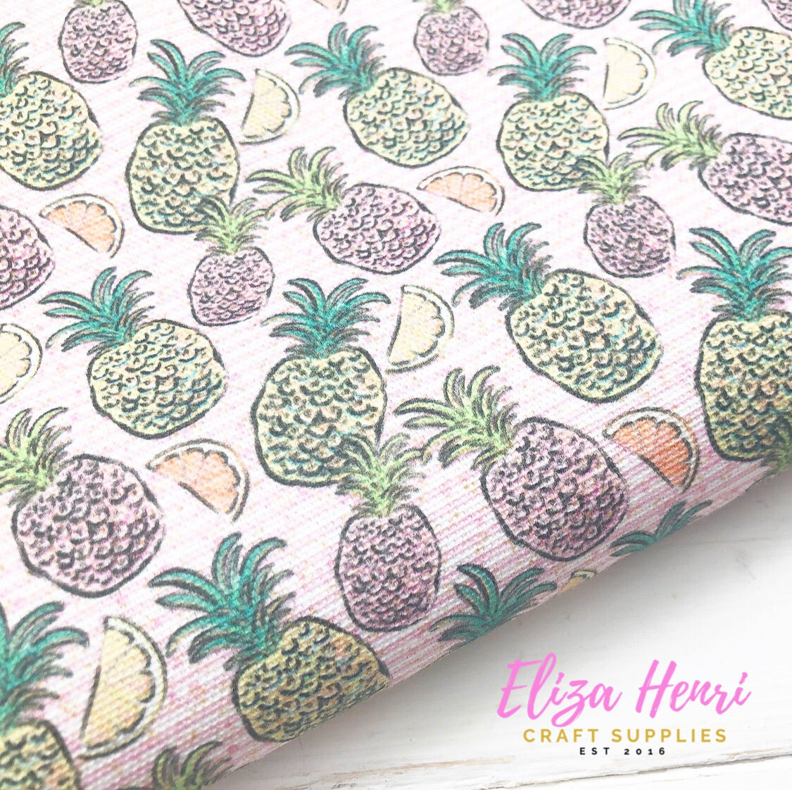 New Pineapple Daze Pink Stripes Standard Fabric Felt