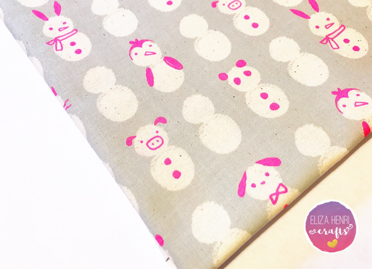 Snow Buddies Designer Fabric Felt - Eliza Henri Craft Supply