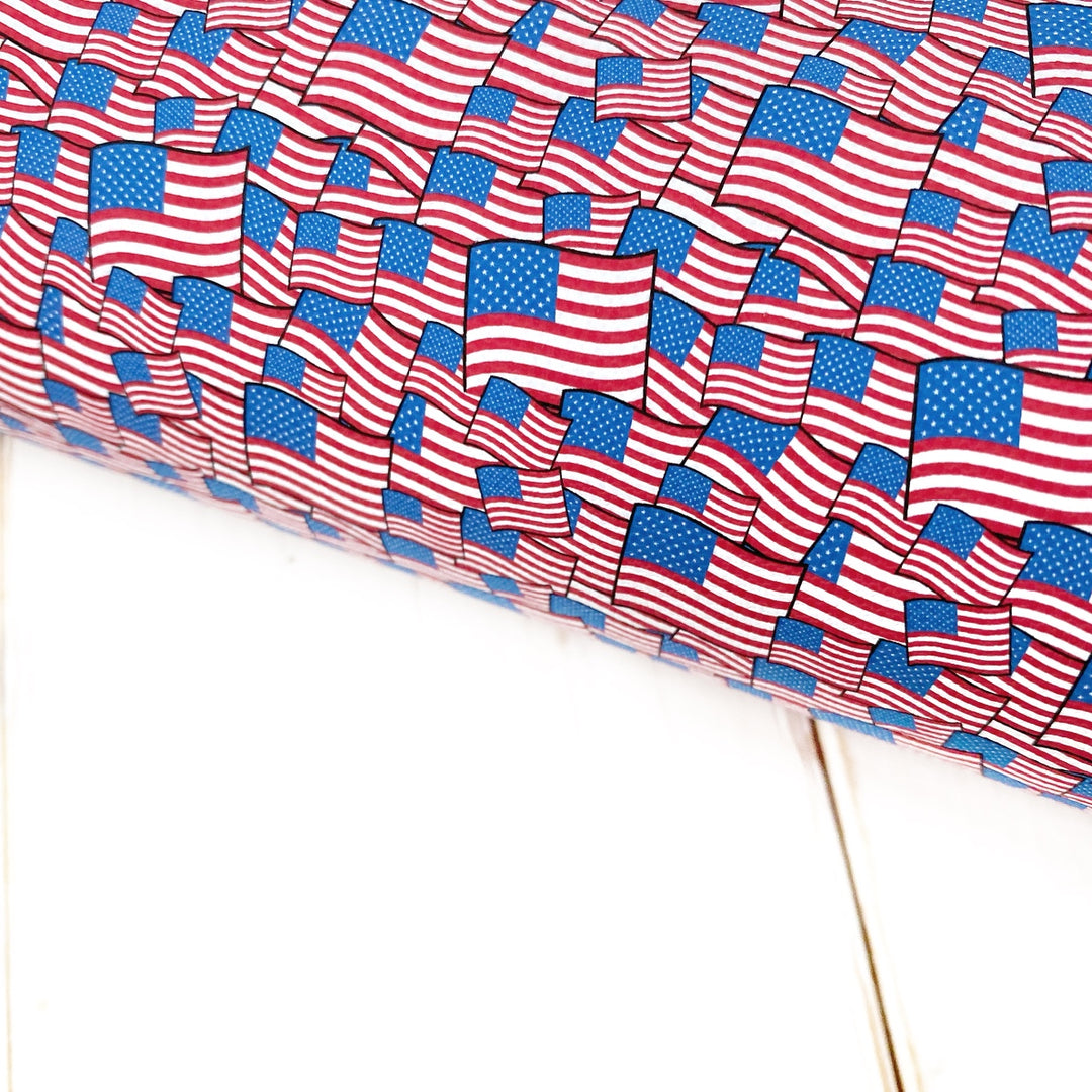 We Love USA Lux Premium Printed Bow Fabric