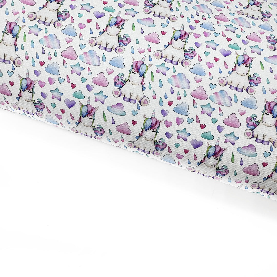 Iris the Rainbow Unicorn Lux Premium Canvas Bow Fabrics