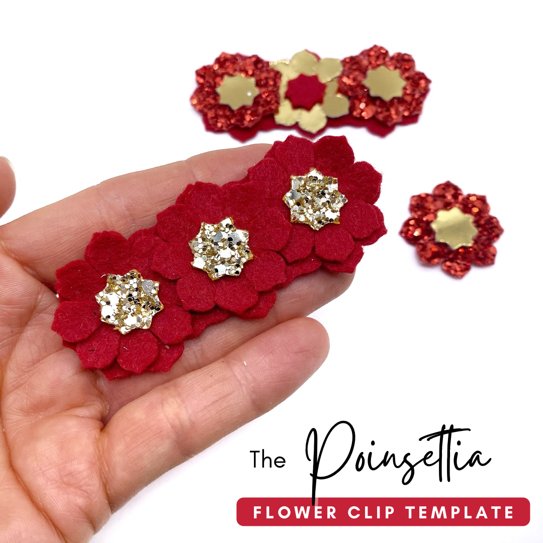 The Poinsettia Flower Clip Template