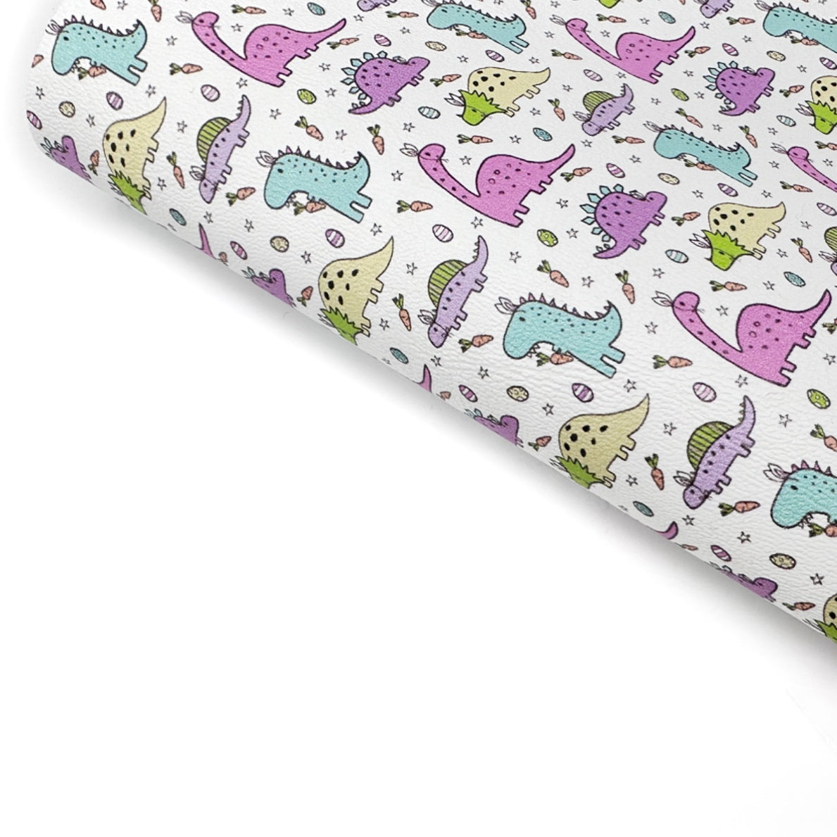 Bunny Saurus-Rex Easter Dinos Premium Faux Leather Fabric Sheets
