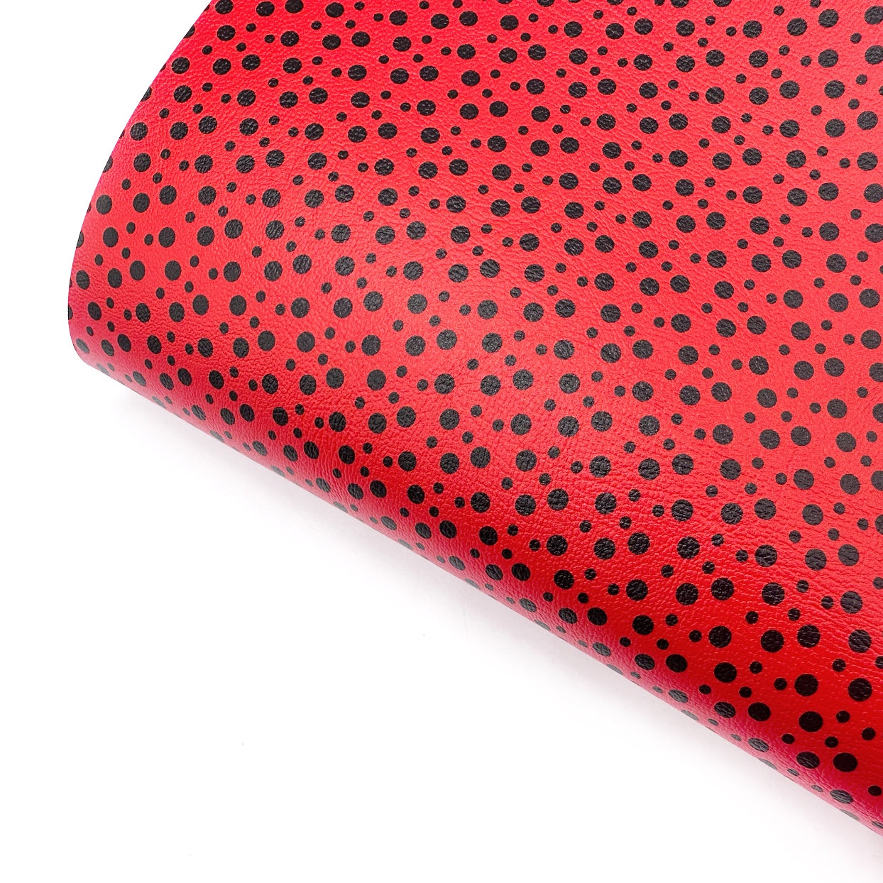Ladybird Spots Premium Faux Leather Fabric Sheets