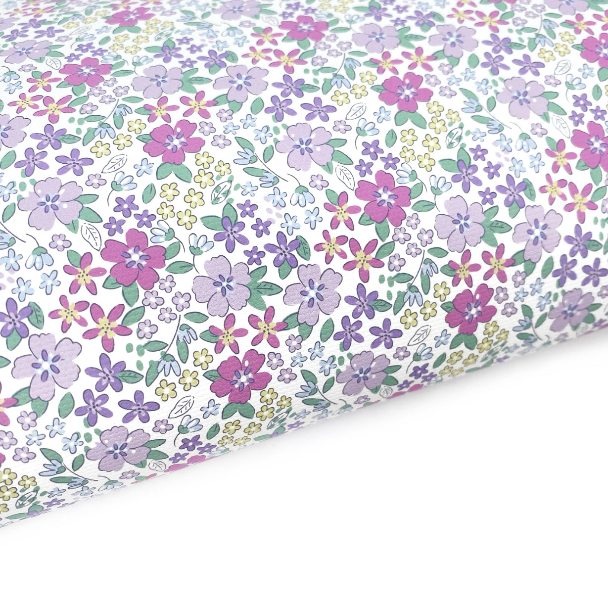 Ditsy White Floral Lux Premium Printed Bow Fabric