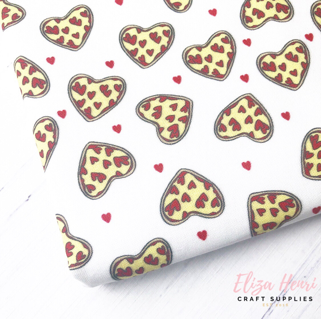 Pizza Hearts Artisan Fabric Felt