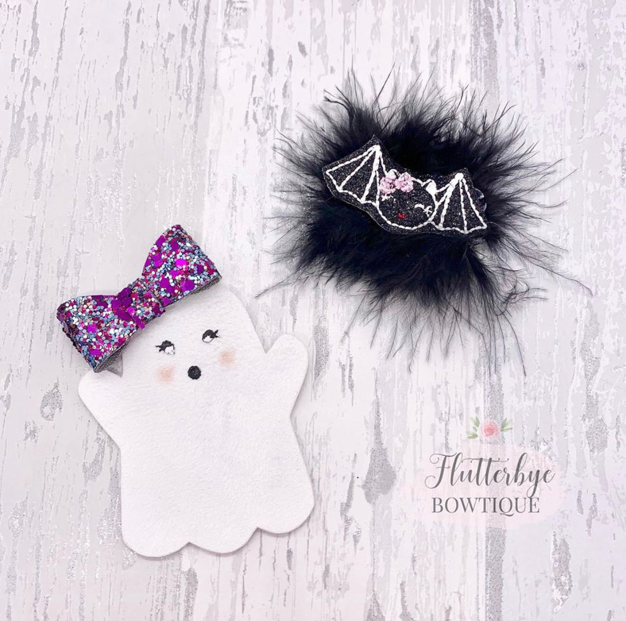 Cute Ghost and Bow Hair Template