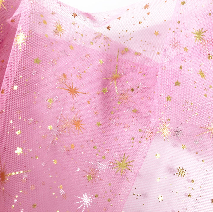 Luxury Foil Unicorn Star Tulle Fabric