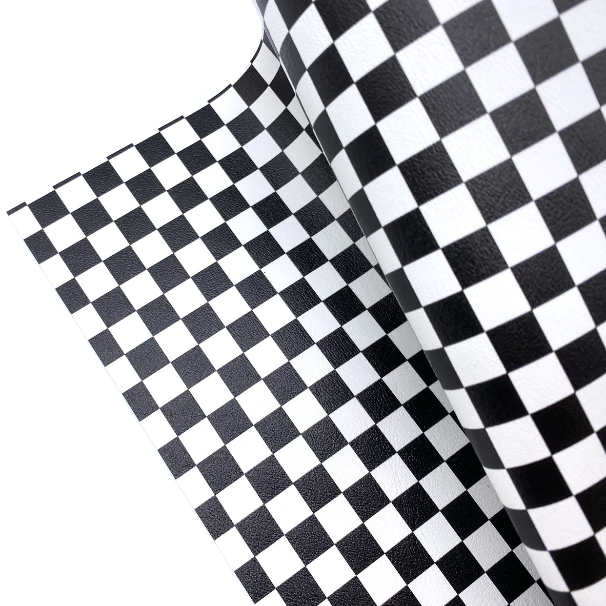 Racing Check Premium Faux Leather Fabric Sheets