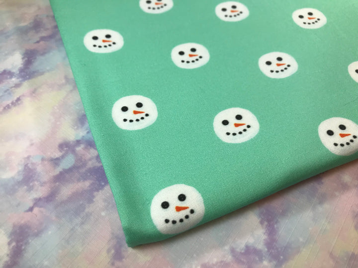 Cute Snowman Face Artisan Fabric Felt - Eliza Henri Craft Supply