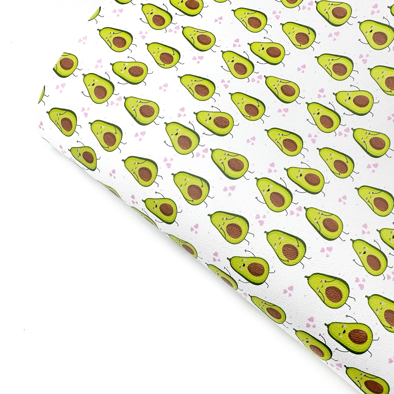 We Love Avocados Premium Faux Leather Fabric Sheets