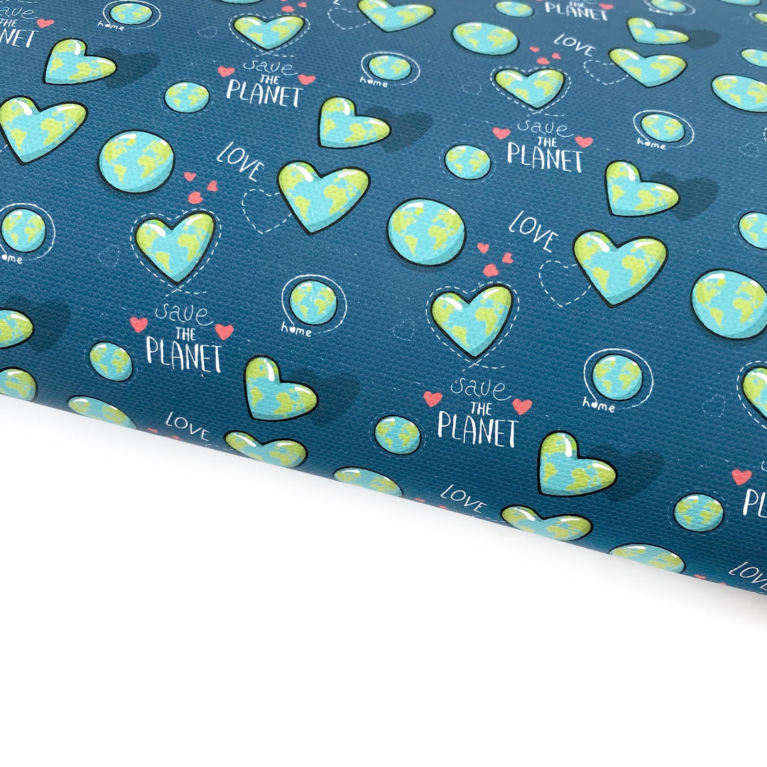 Save our Planet Lux Premium Canvas Bow Fabrics