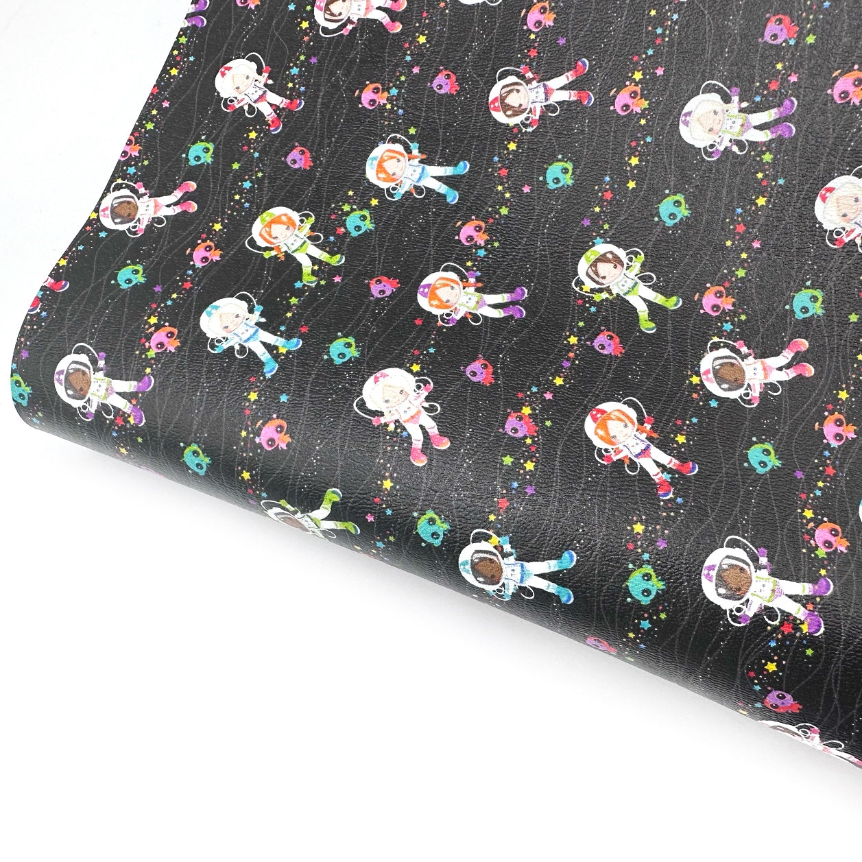 Space Girls Premium Faux Leather Fabric Sheets
