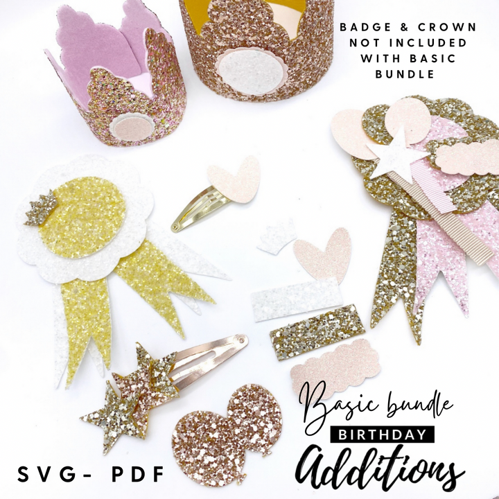 Basic Bundle- Birthday Additions Multi Shape SVG/PDF