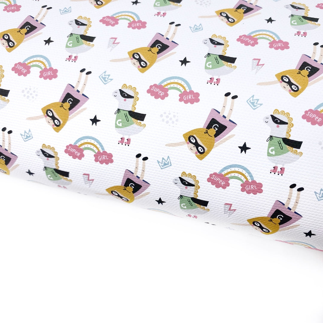 Super Gal & Friends Lux Premium Printed Bow Fabric