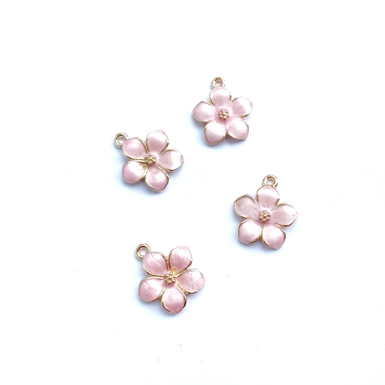 Small Coloured Floral Charms