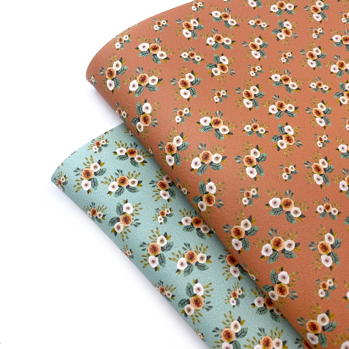 Fox Floral Premium Faux Leather Fabric Sheets
