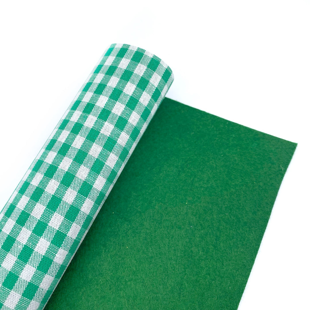 Colour Match Gingham Fabric Felt