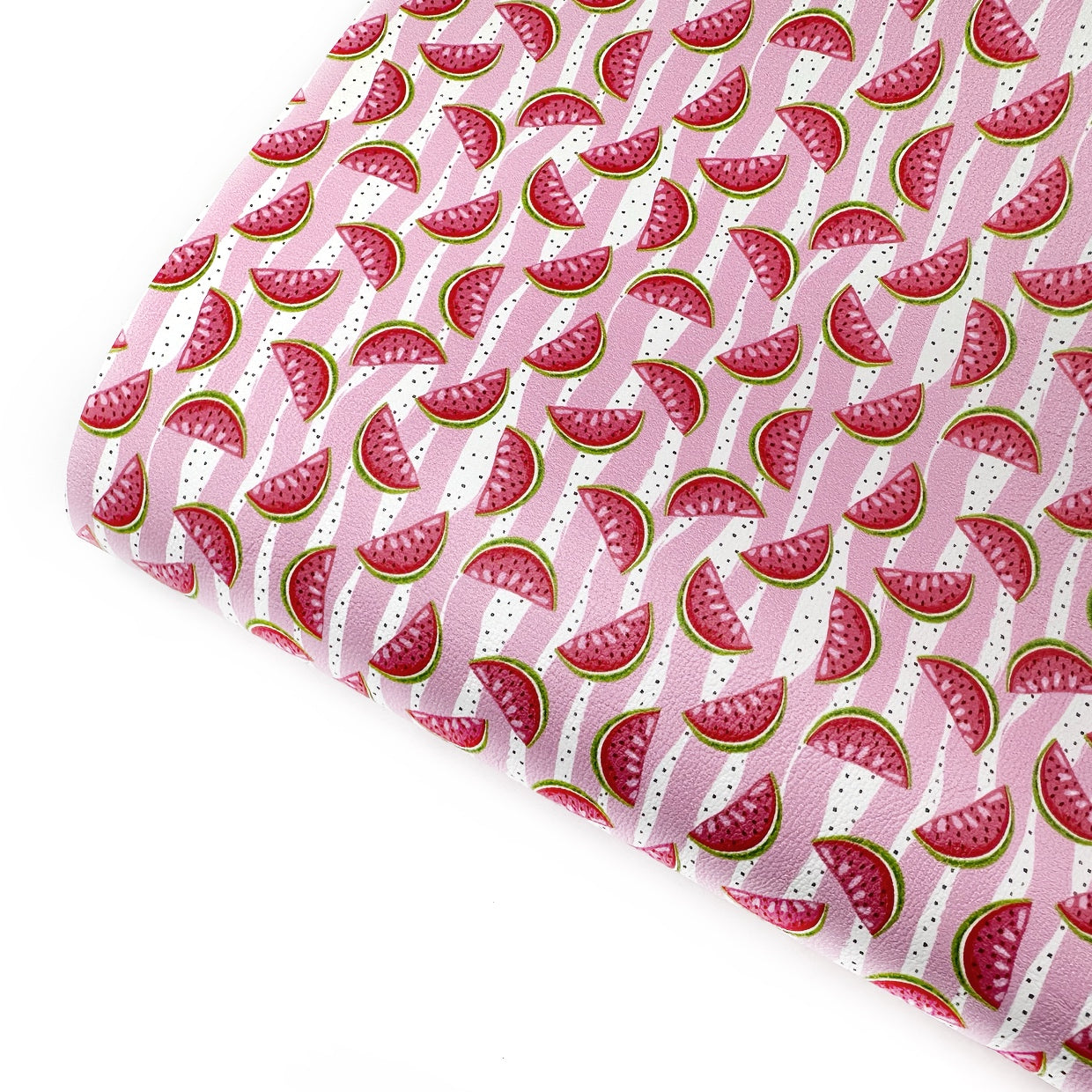 Watermelon Slice Premium Faux Leather Fabric Sheets