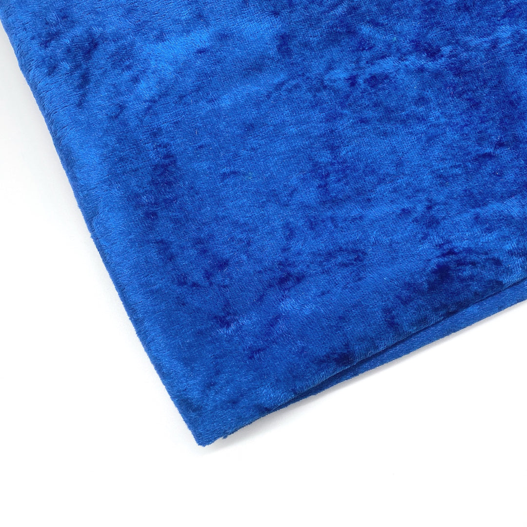 Royal Blue Crushed Velvet Fabric