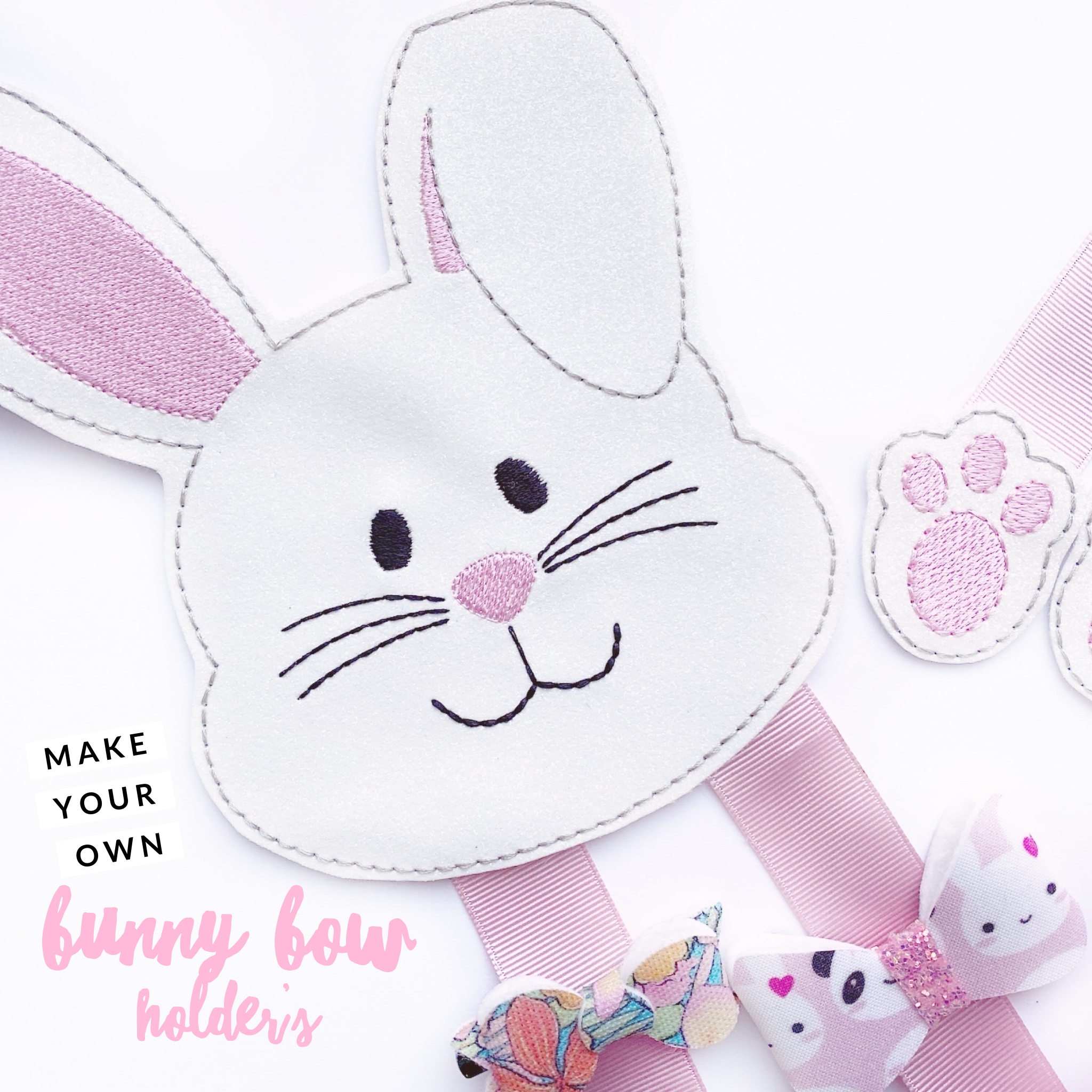 Make your own Bow Holder- DIY Betsy Bunny Rabbit Bow Holder Felties