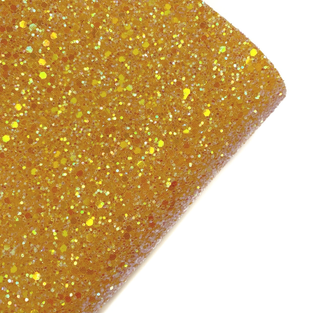 Mustard Sparkles Lux Premium Chunky Glitter Fabric