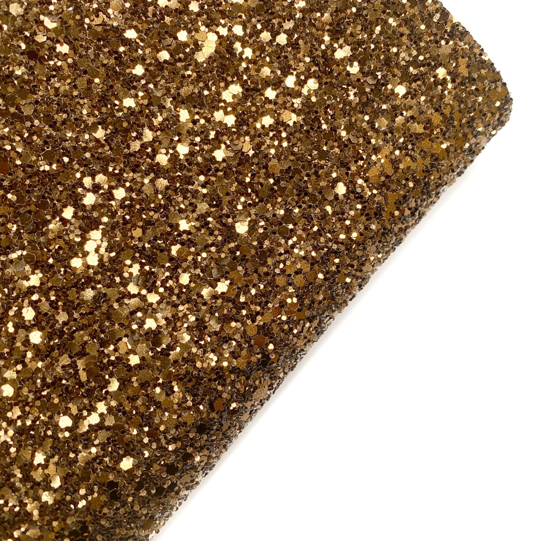 Dark Brown Lux Premium Chunky Glitter Fabric