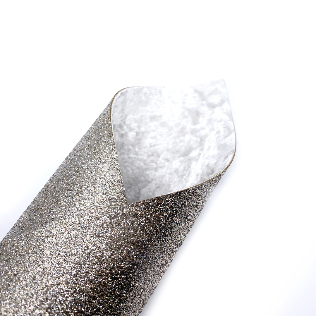 Double Sided Prosecco Fine Core Glitter Fabric