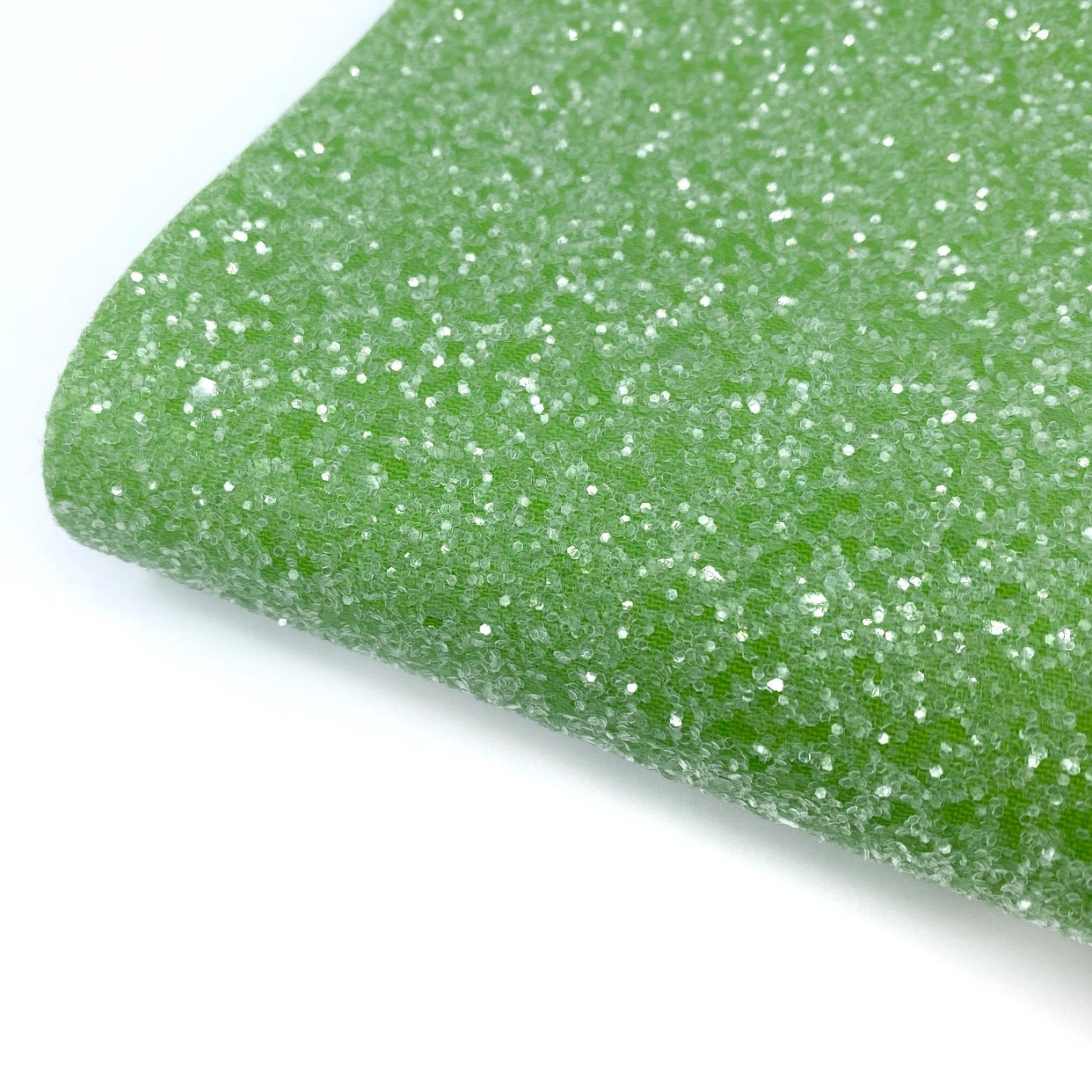 Lime Green Lux Premium Chunky Glitter Fabric