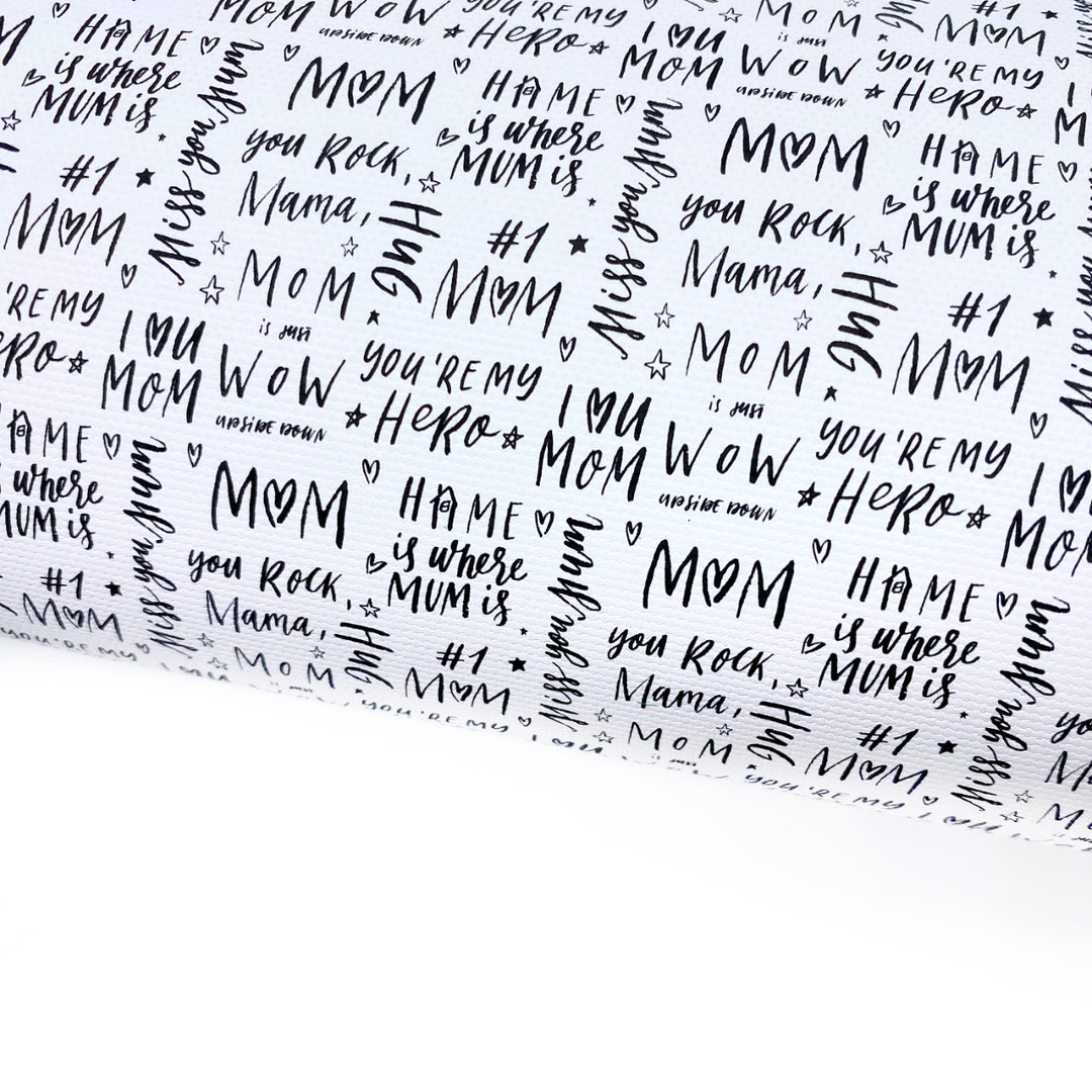 Mum you Rock Lux Premium Printed Bow Fabric