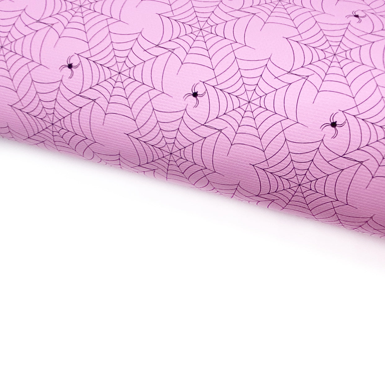 Pink Spider Webs Lux Premium Canvas Bow Fabrics
