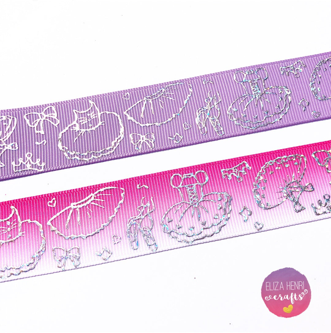 New Holographic Ballerina Grosgrain Ribbon 25mm