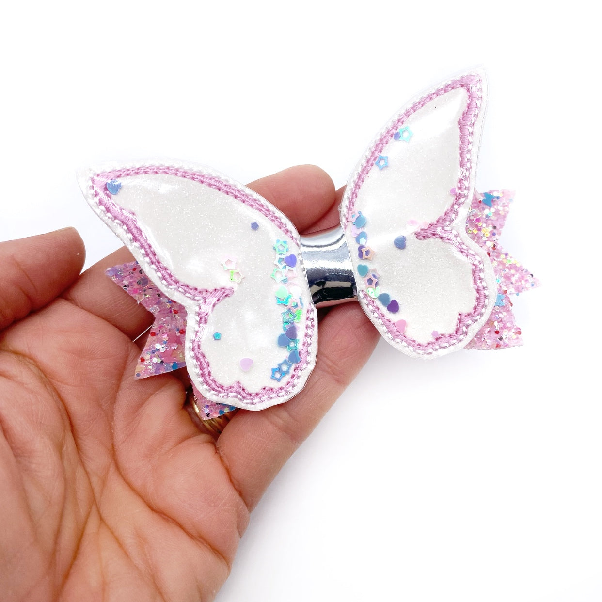 2-in-1 Bow Toppers & Tails- Shaker Butterfly Bow Felties