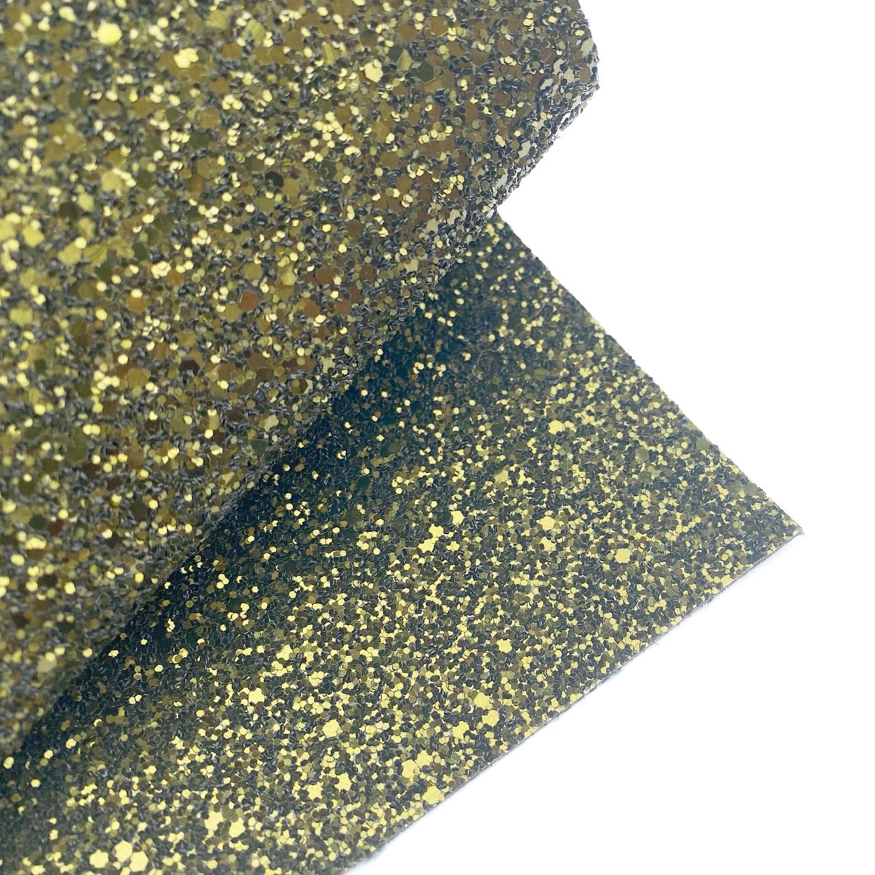 Military Chic Khaki Lux Premium Chunky Glitter Fabric