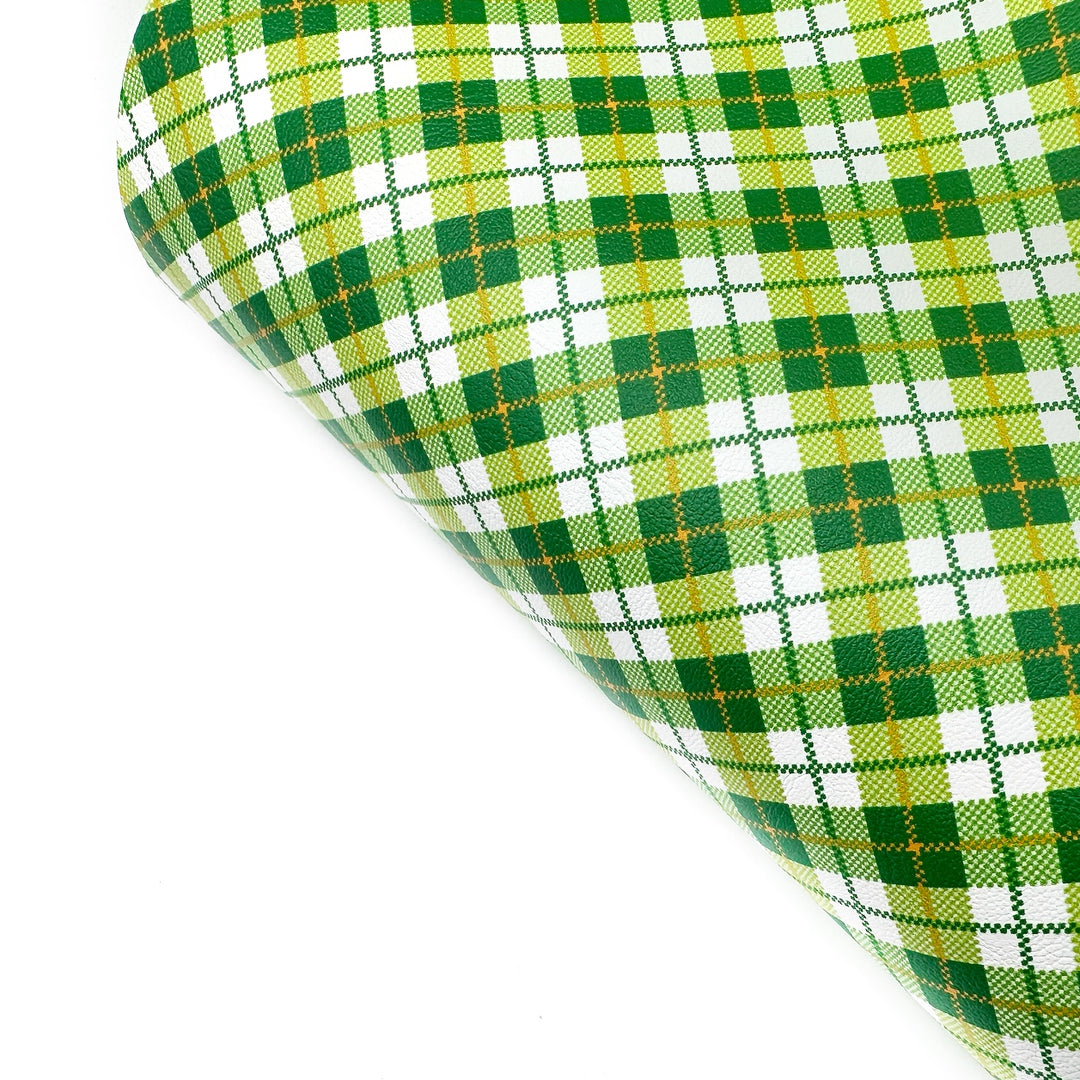 Irish Check Premium Faux Leather Fabric Sheets