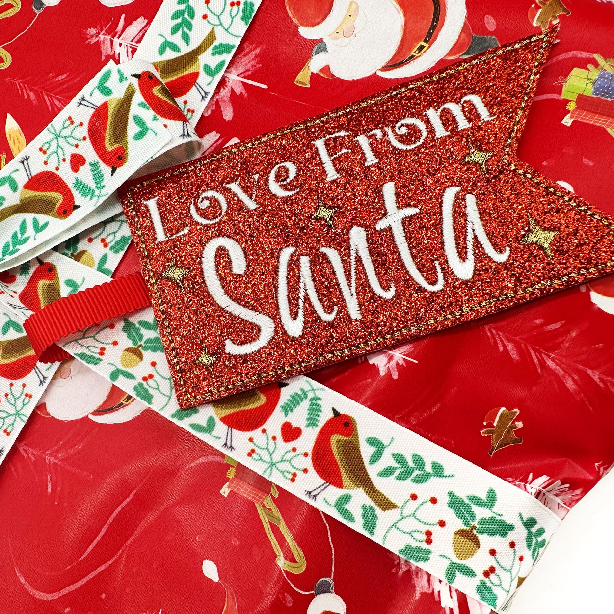Love From Santa Luxury Embroidered Gift Tags