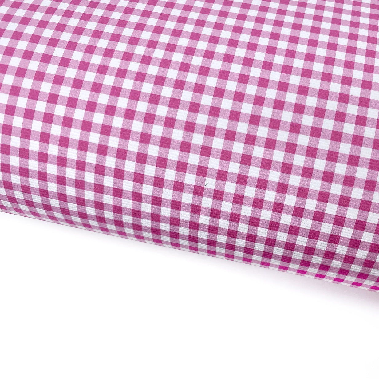 Hot Pink Gingham Lux Premium Printed Bow Fabric