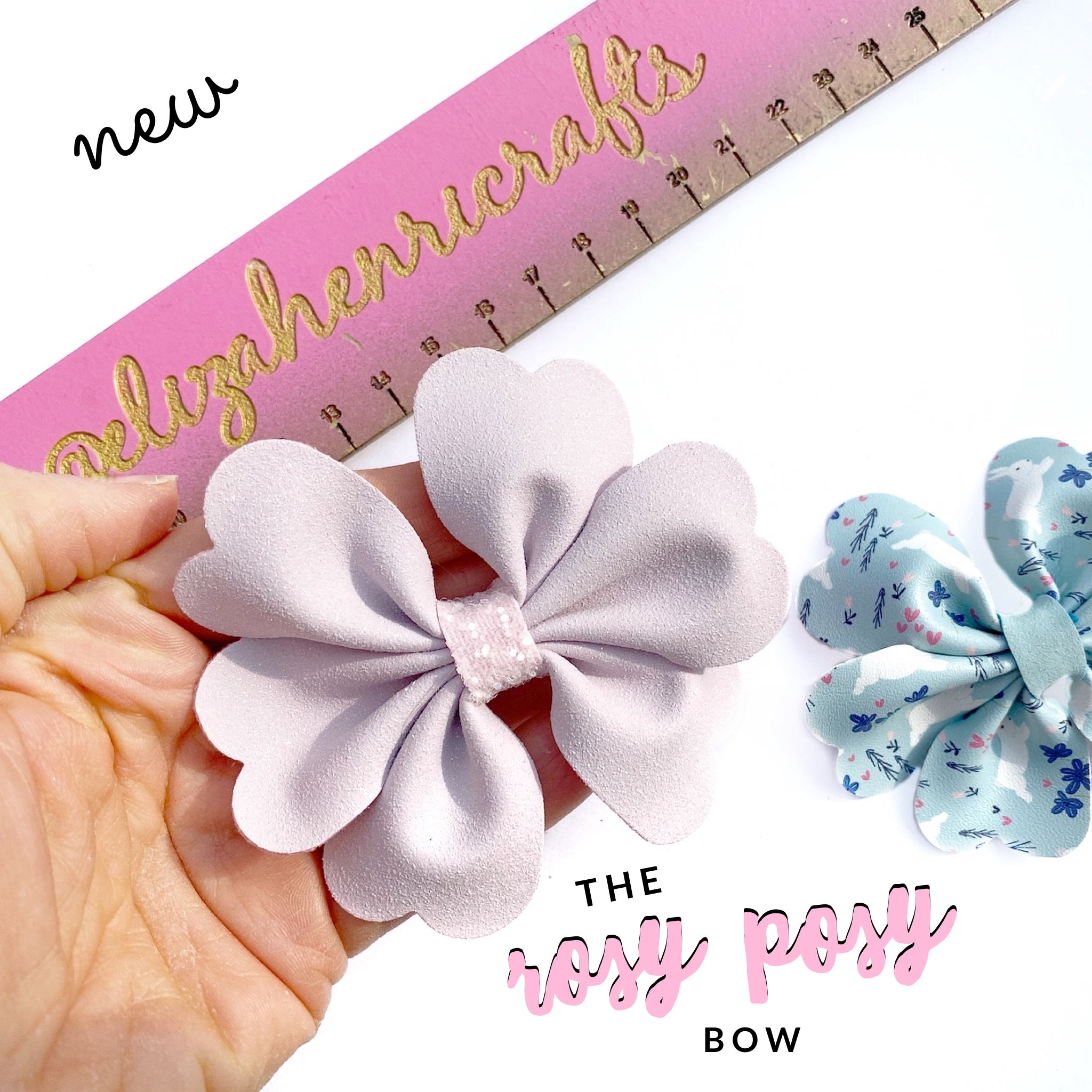 The Rosy Posy Pinch Bow Template