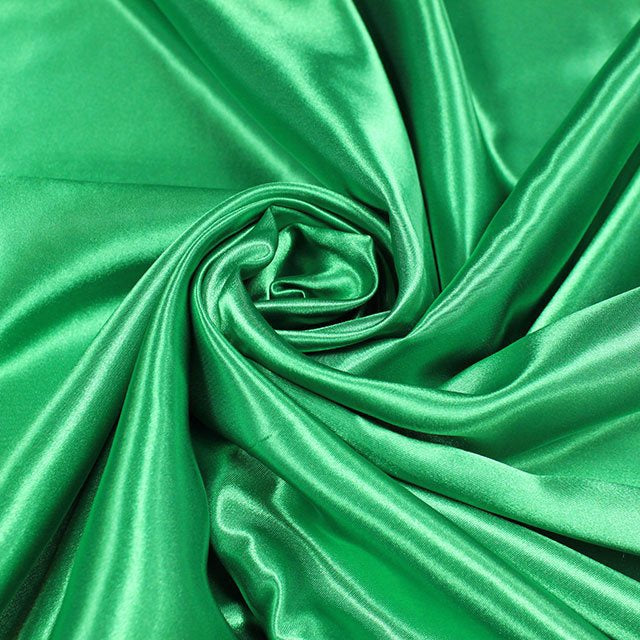 Emerald Green Premium Polyester Satin Fabric