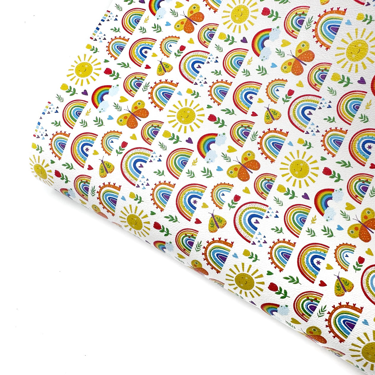 Have a Rainbow Day Premium Faux Leather Fabric Sheets