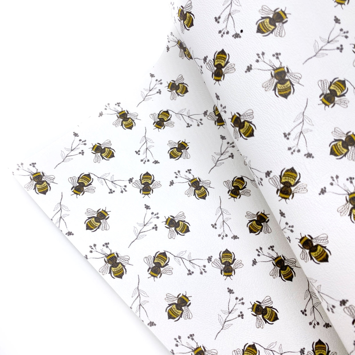 Honey Bees Premium Faux Leather Fabric Sheets
