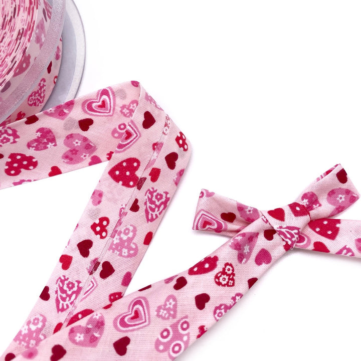 Love Hearts Bias Binding 30mm