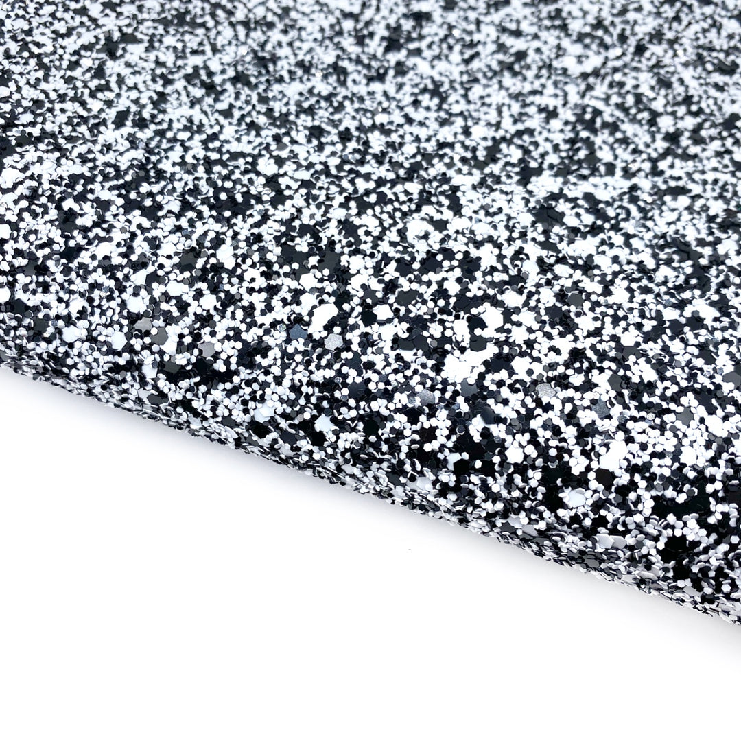 Monochrome Lux Premium Chunky Glitter Fabric