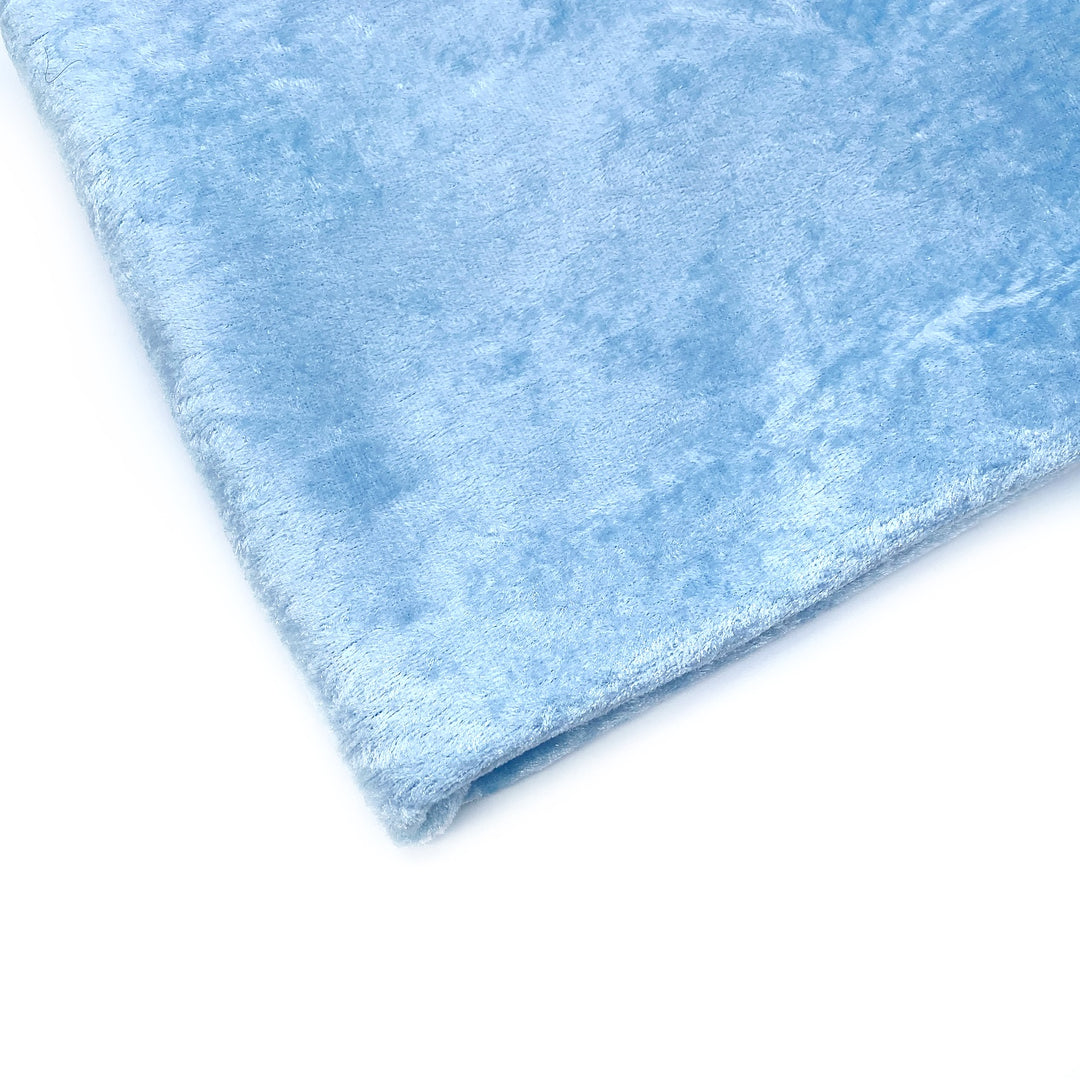 Baby Blue Crushed Velvet Fabric