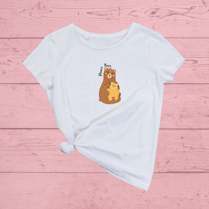 Mama Bear HTV Full Colour Iron on T Shirt Transfer