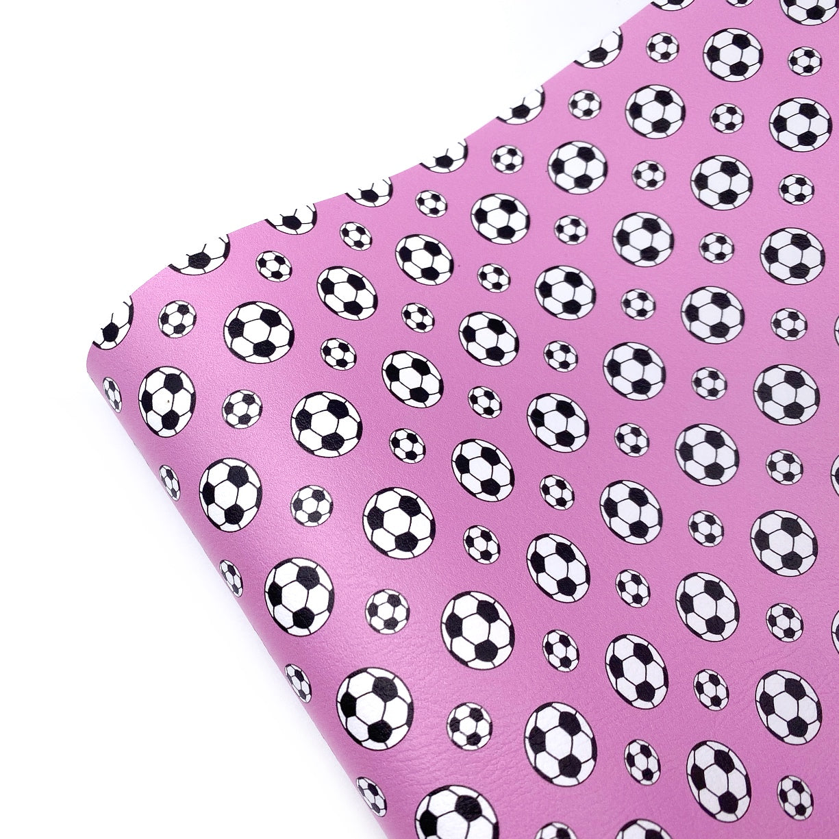 Footballer Pink Premium Faux Leather Fabric Sheets