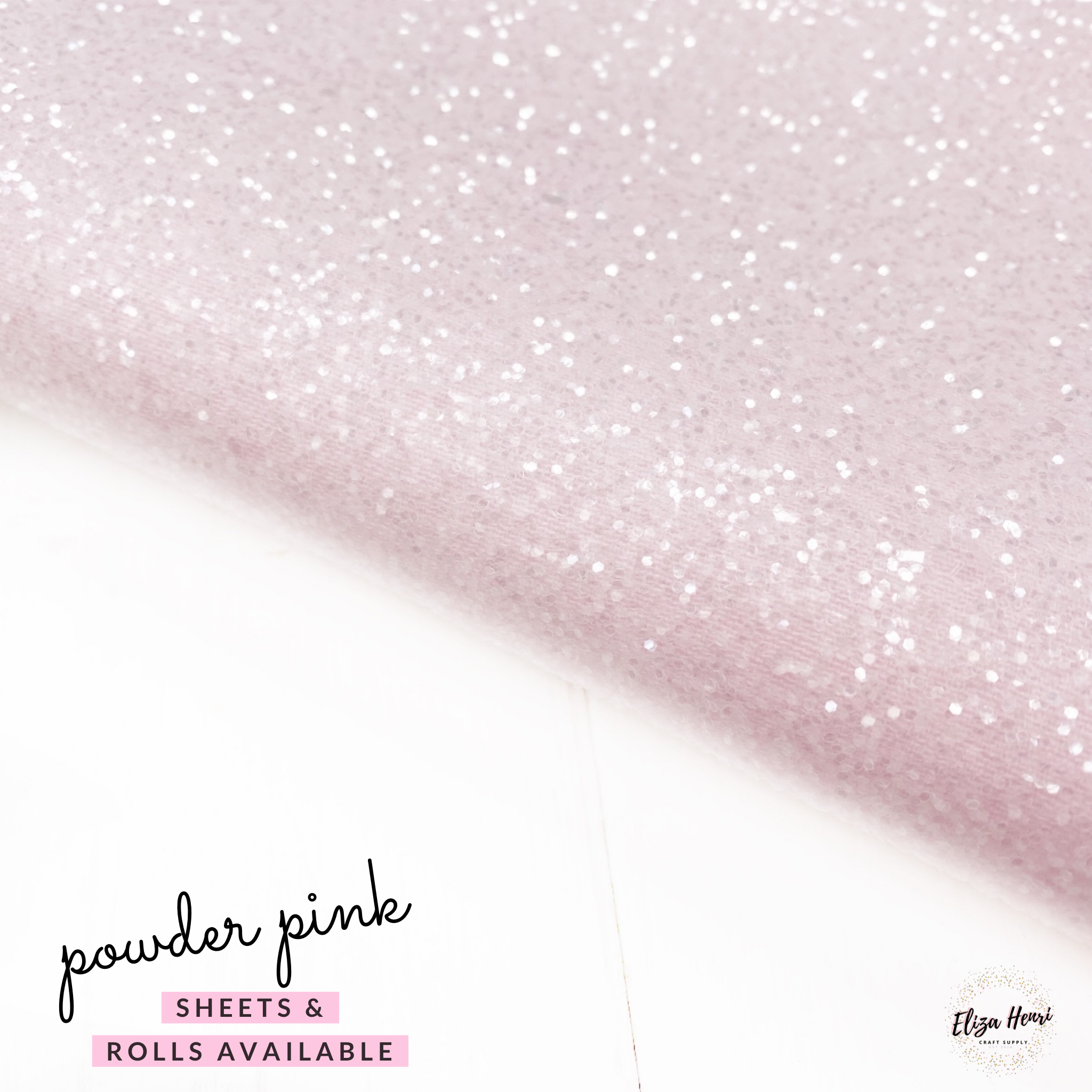 Powder Pink Lux Premium Chunky Glitter Fabric