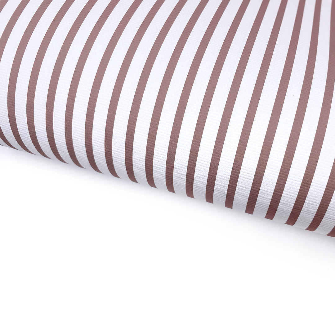 Rose Gold Stripes Lux Premium Printed Bow Fabric