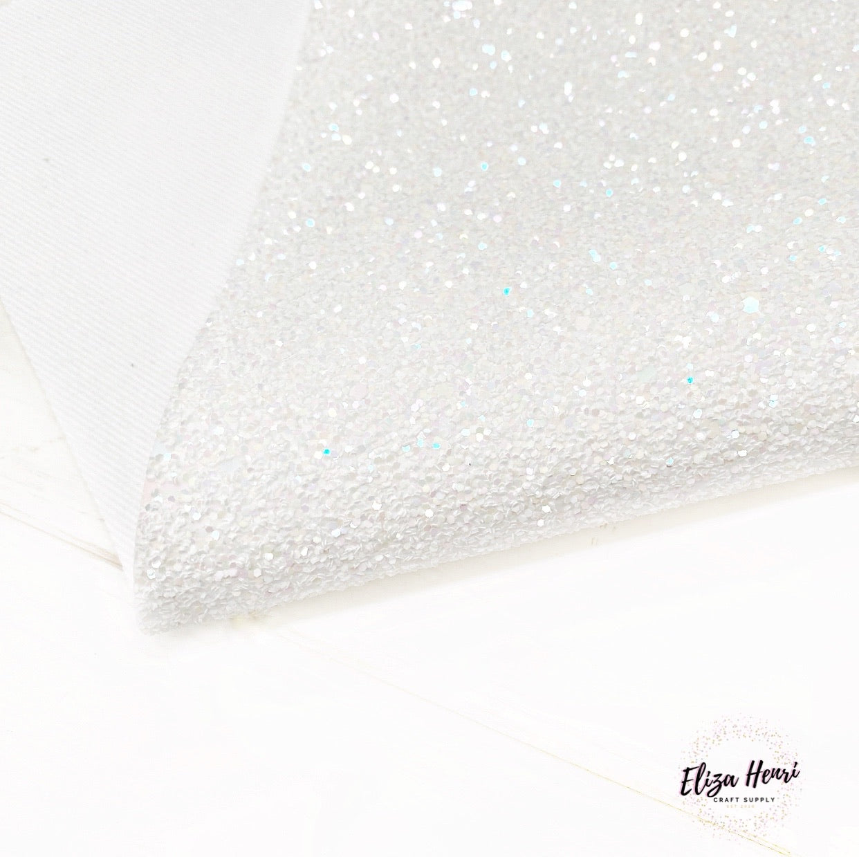 White Rainbows Lux Premium Chunky Glitter Fabric