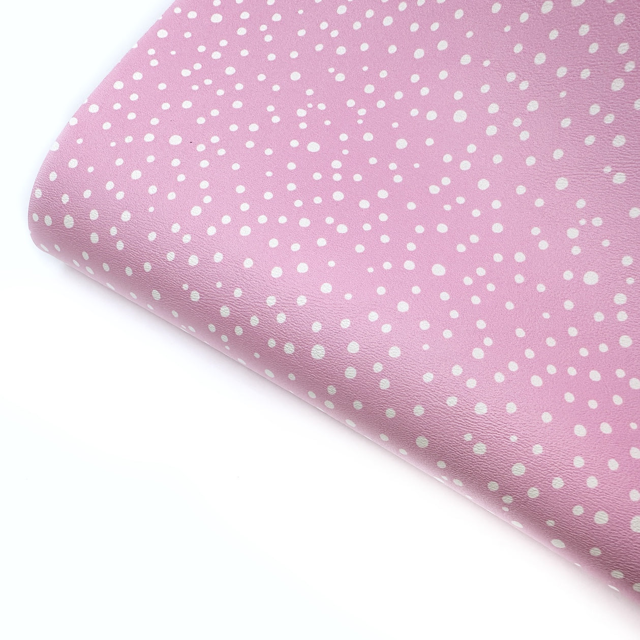 Pink Snow Drops Premium Faux Leather Fabric Sheets